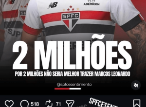 “Por 2 milhões não seria melhor trazer Marcos Leonardo?”